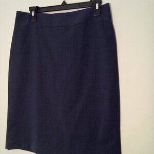 Banana Republic Skirt Women 8 Stretch Classic Career Back Zip Blue